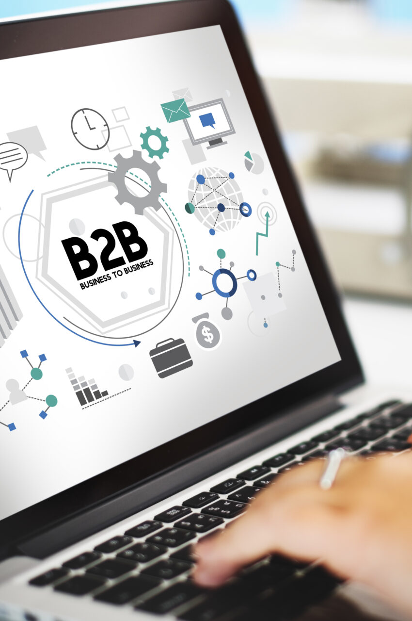 B2B Business to Business Corporate Connection Partnership Concept